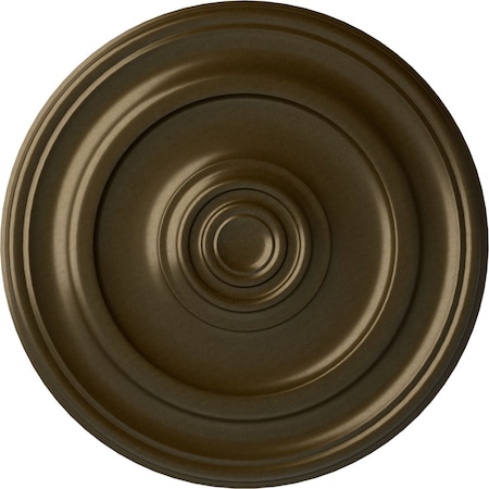 Ekena Millwork Kepler Traditional Ceiling Medallion (For Canopies up to 5 1/4"), 23 5/8"OD x 1 3/4"P, Brass CM24KPBRS